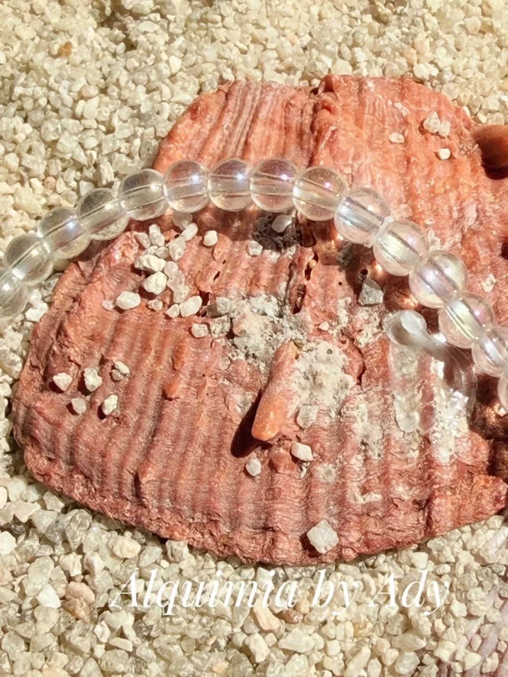 Simple and dainty Beaded Stretch Bracelet + AURA QUARTZ